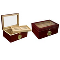 The Berkeley 100 Count Cigar Humidor with Glass Top & External Hygrometer